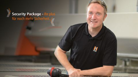 Le nouveau "Security Package" garantit un travail particulièrement sûr avec et autour de la machine Le nouveau "Security Package" garantit un travail particulièrement sûr avec et autour de la machine